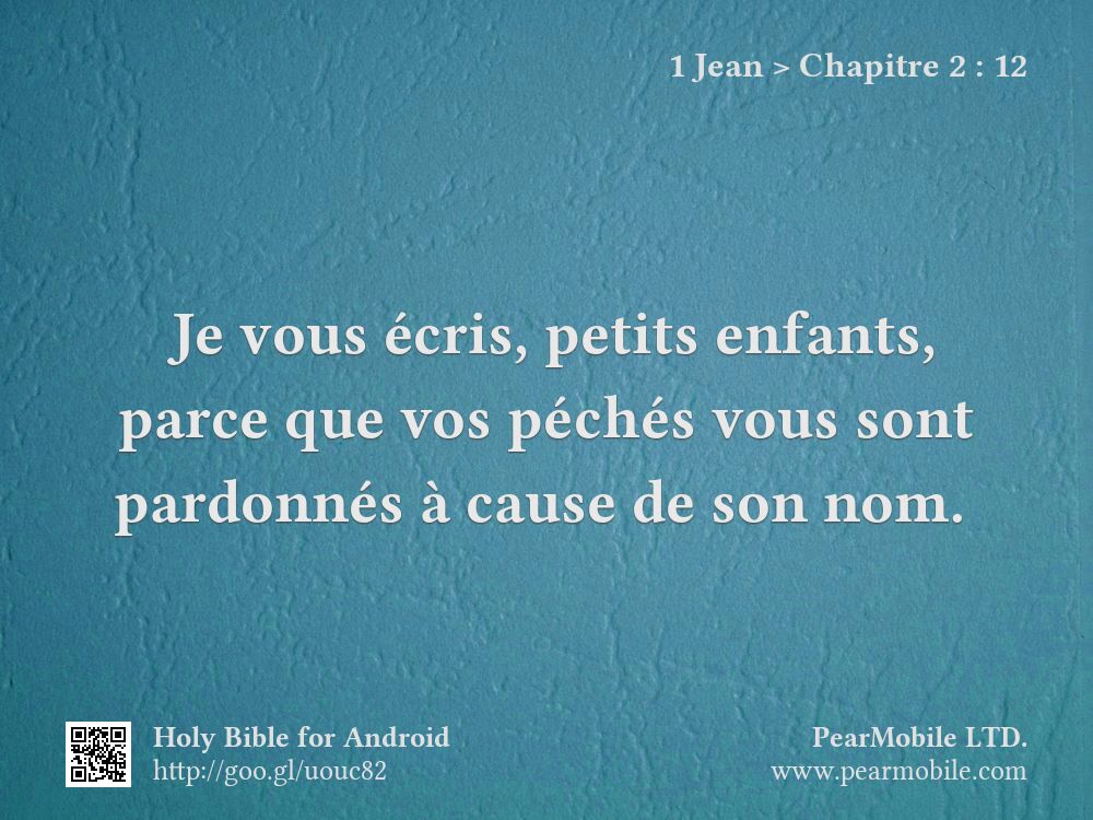 1 Jean, Chapitre 2:12